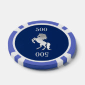 Majestic Horse Navy Blue and Silver Pokerchips (Einzeln)