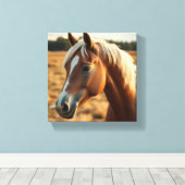 Majestic Horse Portrait Leinwanddruck (Insitu (Holzboden))