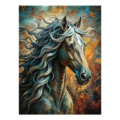 Majestic Horse Portrait mit Blaufe Fotodruck (Vorne)