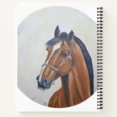 Majestic Horse Portrait T-Shirt Notizblock (Rückseite)