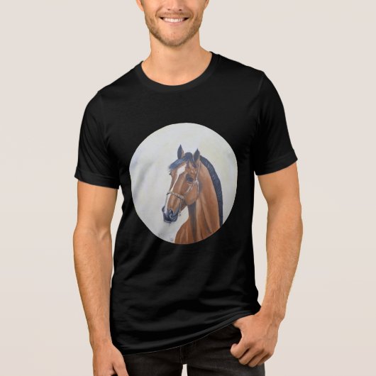 Majestic Horse Portrait T-Shirt Tri-Blend Shirt (Vorderseite)