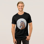 Majestic Horse Portrait T-Shirt Tri-Blend Shirt (Vorderseite voll)