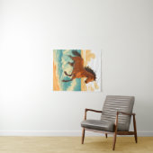 Majestic Horse Rising from the Sea Power and Free Wandteppich (Beispiel (Horizontal))