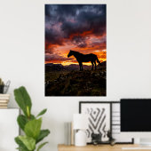 Majestic Horse Silhouette Sunset Poster | Luxury (Heimbüro)