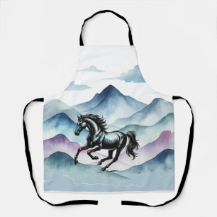 Majestic Horse & Watercolor Schürze