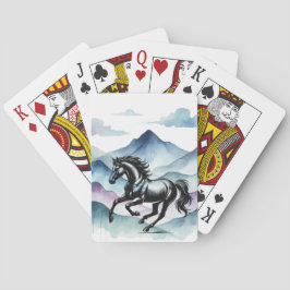 Majestic Horse & Watercolor Spielkarten