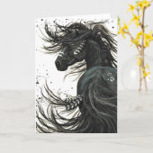 Majestic Horses by BiHrLe Grußkarte Karte (Gelbe Blume)