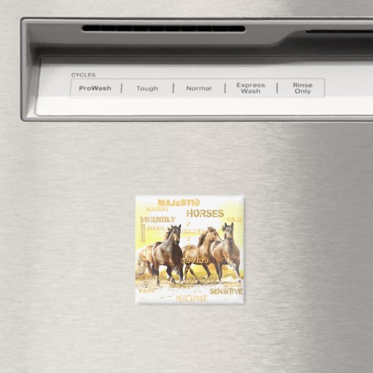 Majestic Horses Magnet (In Situ (Geschirrspüler))