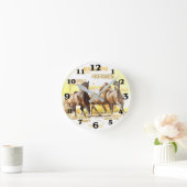Majestic Horses Round Wall Clock Runde Wanduhr (Zuhause)