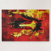 Majestic Horst - Feuriger Geist in Gold und Rot Puzzle (Horizontal)