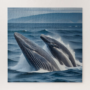 Majestic Humpback Wale in Motion Puzzle