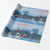 Majestic Humpback Whale Weihnachtspapier Geschenkpapier (Ungerollt)