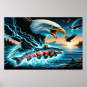 Majestic Hunter: Adler und Fisch Poster (Vorne)