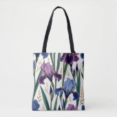 Majestic Iris Garden Wird Elegant Floral Design Tasche (Vorderseite)