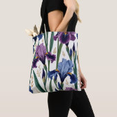 Majestic Iris Garden Wird Elegant Floral Design Tasche (Von Nahem)