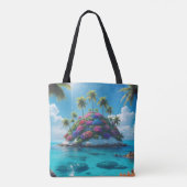 Majestic Island Landschaftlich Tasche (Rückseite)