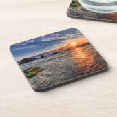 Majestic Island Sea Bay Sunset Getränkeuntersetzer (Linke Seite)