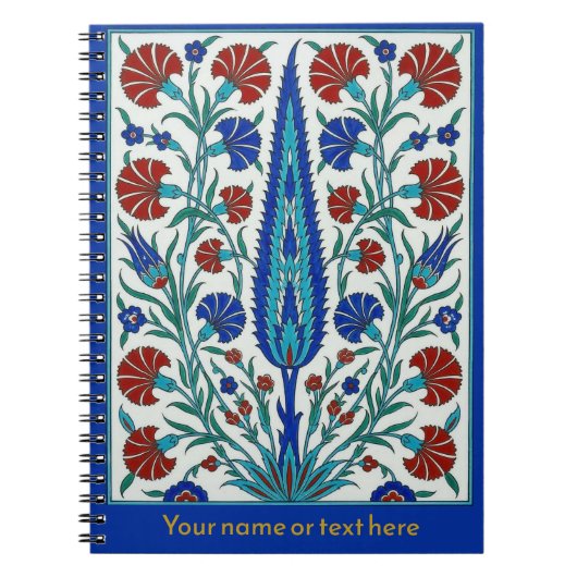 Majestic Iznik Cypress & Carnation Botanical Notizblock (Vorderseite)