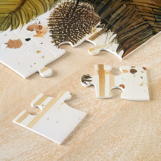 Majestic Jaguar Sunset Dschungel lebendige Natur G Puzzle (Seite)