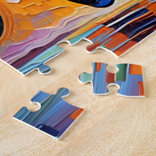 Majestic Kaleidoskop von Farben Elephant Walking Puzzle (Seite)