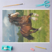 Majestic Kastanien Clydesdale Horse Seidenpapier (Basteln)