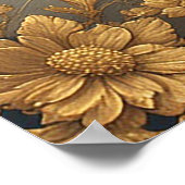 Majestic Katze mit Verzierten Blumendetails Poster (Ecke)