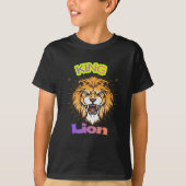 Majestic King Lion Crowned Portrait Design T-Shirt (Vorderseite)