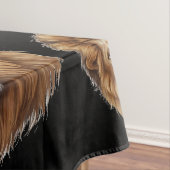 Majestic King Lion Head Mane auf Black Party Tischdecke (Beispiel)