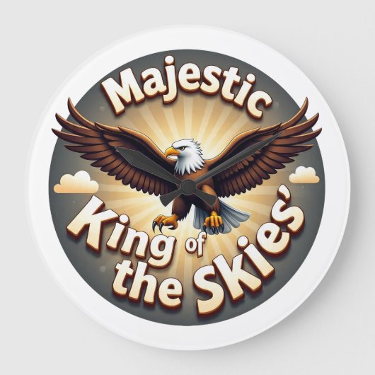 Majestic King of the Skies Große Wanduhr (Vorderseite)