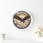 Majestic King of the Skies Große Wanduhr (Zuhause)