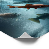 Majestic Lachs während Mondlicht Tanz 16x20 Poster (Ecke)