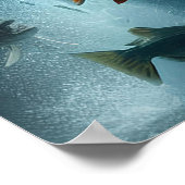 Majestic Lachs während Mondlicht Tanz 24x36 Poster (Ecke)