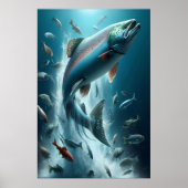 Majestic Lachs während Mondlicht Tanz 24x36 Poster (Vorne)