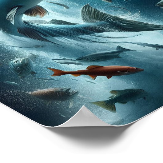 Majestic Lachs während Mondlicht Tanz 8x10 Poster (Ecke)