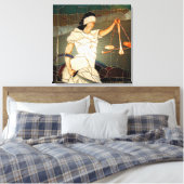 Majestic Lady Justice in verkettetem Glas Design Leinwanddruck (Insitu (Schlafzimmer))