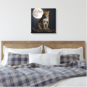 Majestic Leopard and Full Moon   Leinwanddruck (Insitu (Schlafzimmer))