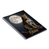Majestic Leopard and Full Moon Personalized Notizblock (Rechte Seite)