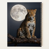 Majestic Leopard and Full Moon Personalized Planer (Rückseite)