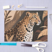 Majestic Leopard Jungle Wildlife  Seidenpapier (Handwerk)