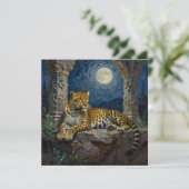 Majestic Leopard on Cliff Ledge | Blank Karte (Stehend Vorderseite)