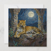 Majestic Leopard on Cliff Ledge | Blank Karte (Vorderseite)