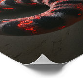 Majestic Leopard under Fiery Sky Poster (Ecke)