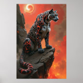 Majestic Leopard under Fiery Sky Poster (Vorne)