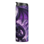 Majestic Lila Dragon on Skull Pile Thermosbecher (Nach rechts gedreht)