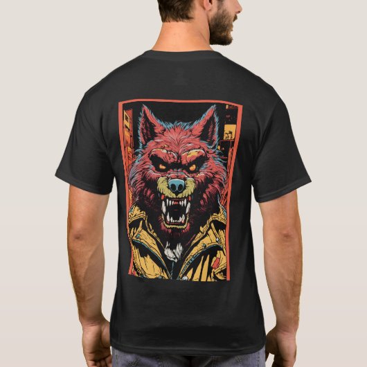 Majestic Lion animierte Men's T-Shirt" T-Shirt (Rückseite)