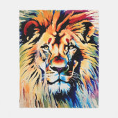Majestic Lion Art, Leinwand oder Poster, Tierdekor Fleecedecke (Vorderseite)