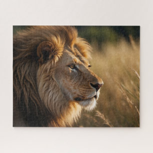 Majestic Lion Background Puzzle
