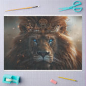 Majestic Lion Blue Eyes Decoupage Seidenpapier (Basteln)