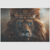 Majestic Lion Blue Eyes Decoupage Seidenpapier (Vorderseite)