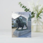 Majestic Lion Brüssel Belgien Postkarte (Stehend Vorderseite)